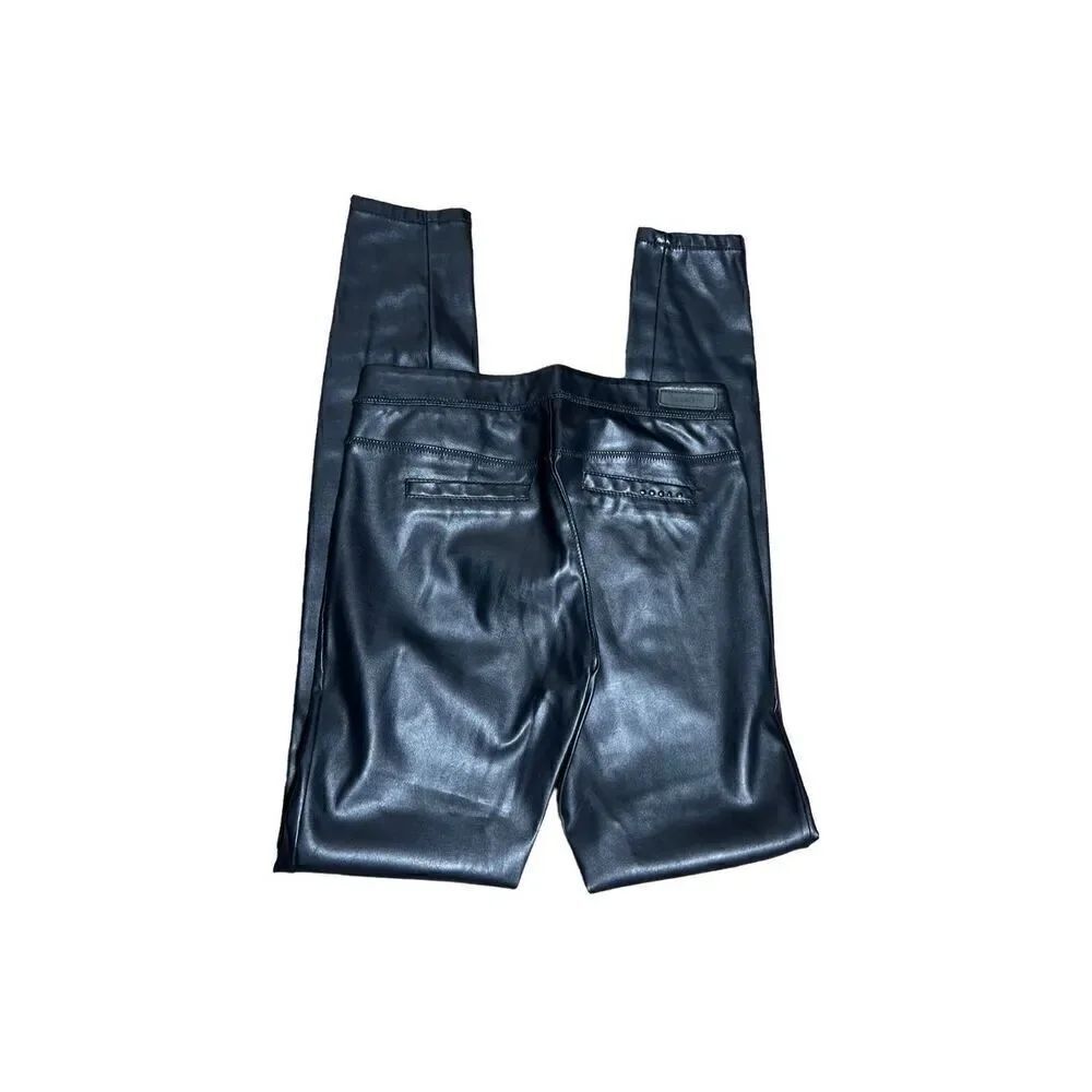 BLANKNYC Black Vegan Leather Leggings Size 25